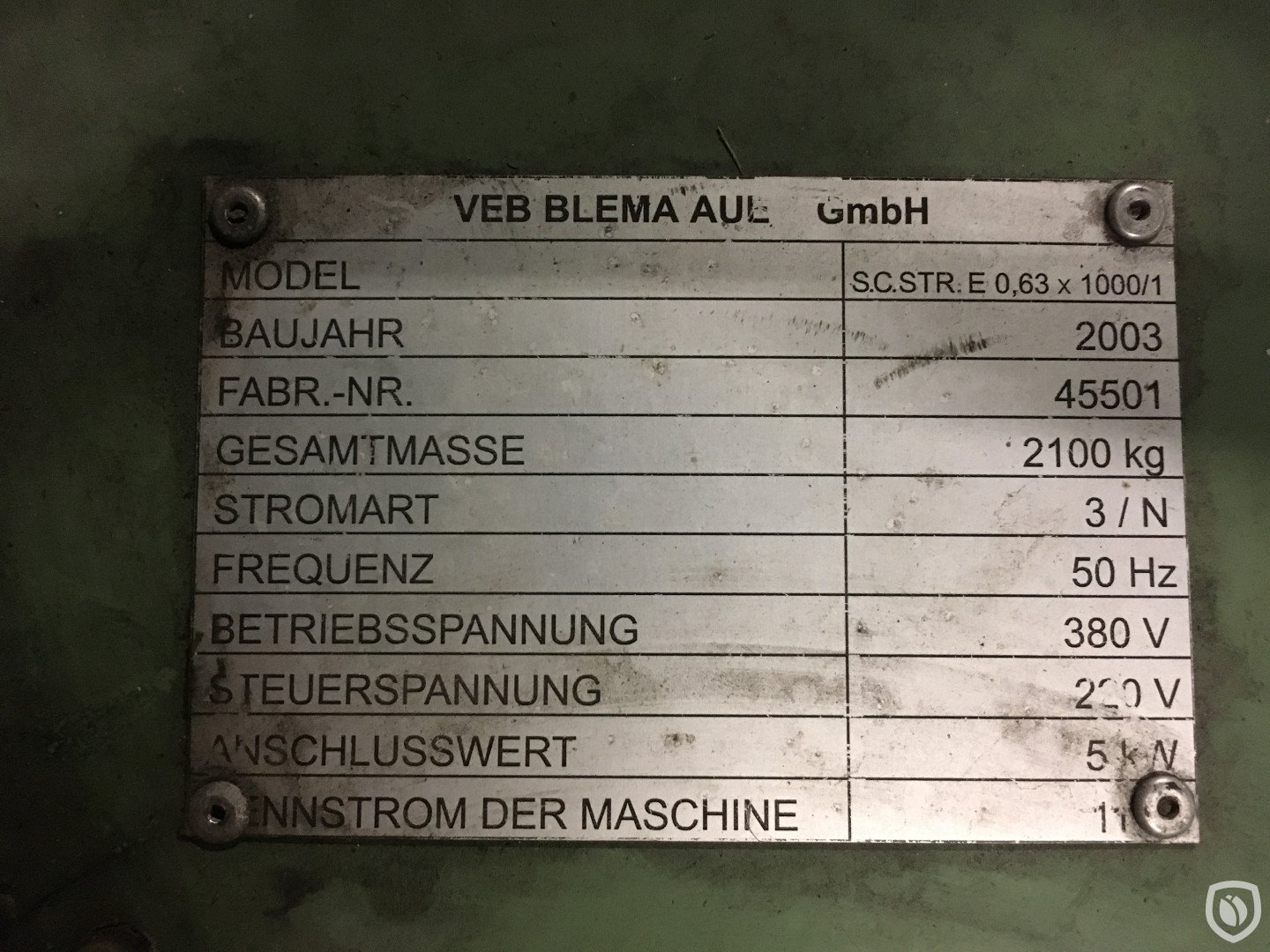 Blema ScStrE 0,63x1000/1