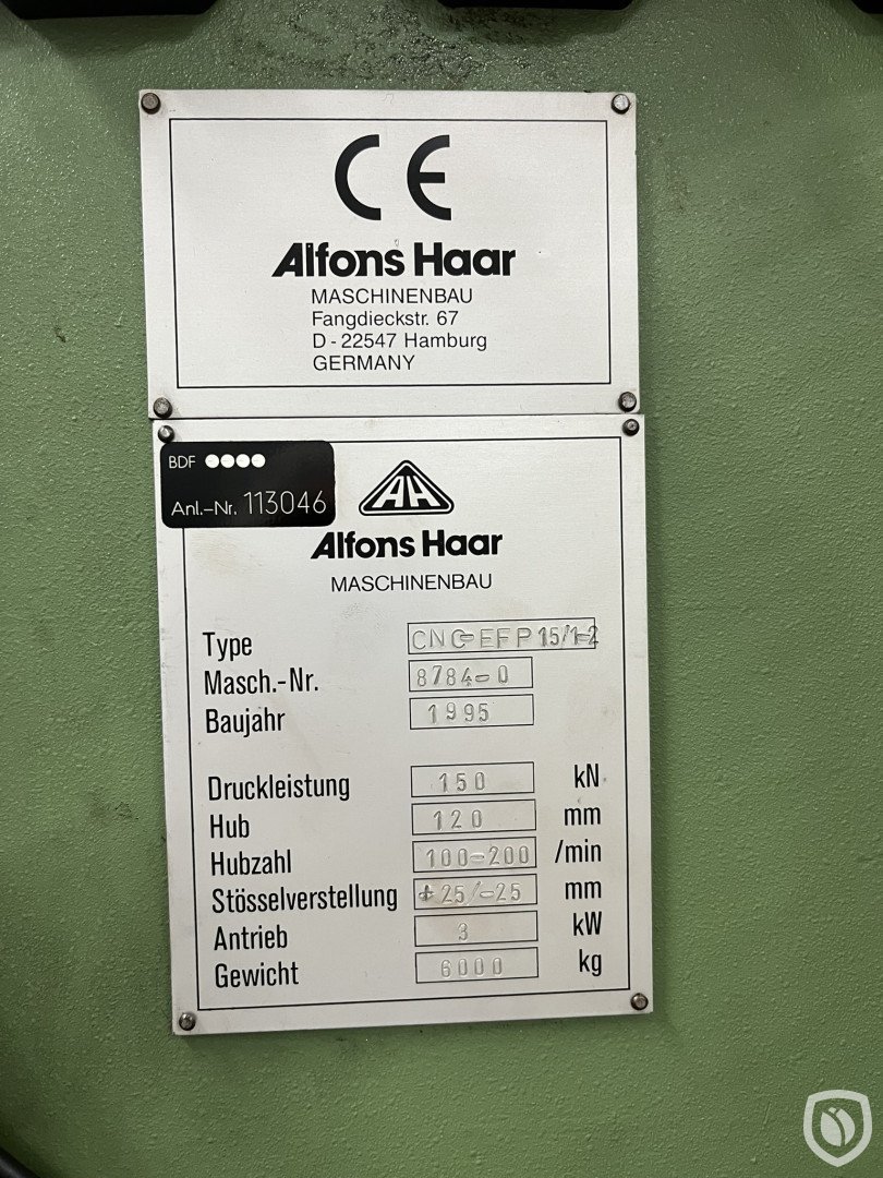Alfons Haar CNC-EF-P 15