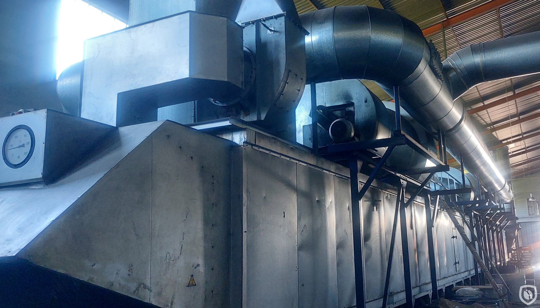 Mailander 466 coating line with 30 meter LTG tunnel-oven and incinerator