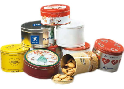 Production line for biscuit (cookie) round tins diameters Ø 185, Ø 190 and Ø 218 mm